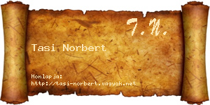 Tasi Norbert névjegykártya